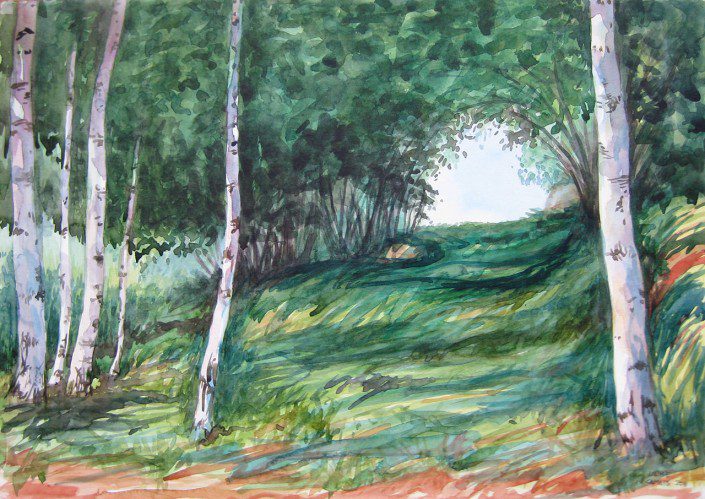 Aquarel·la sobre paper (36x51). Propietat de Julio García-Ribes.