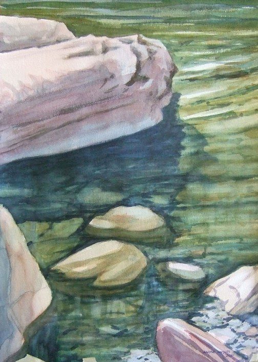 Aquarel·la sobre paper (51x36). Propietat de Srs. Andrés - Bach.
