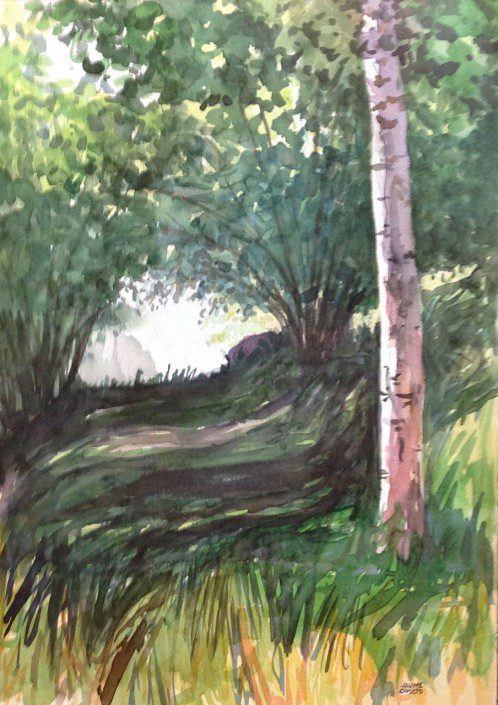 Aquarel·la sobre paper (51x36). Propietat de Ramón Camats.