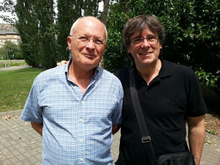 Trobada amb el President Puigdemont al parc del Segre a La Seu d'Urgell el 17/8/16.