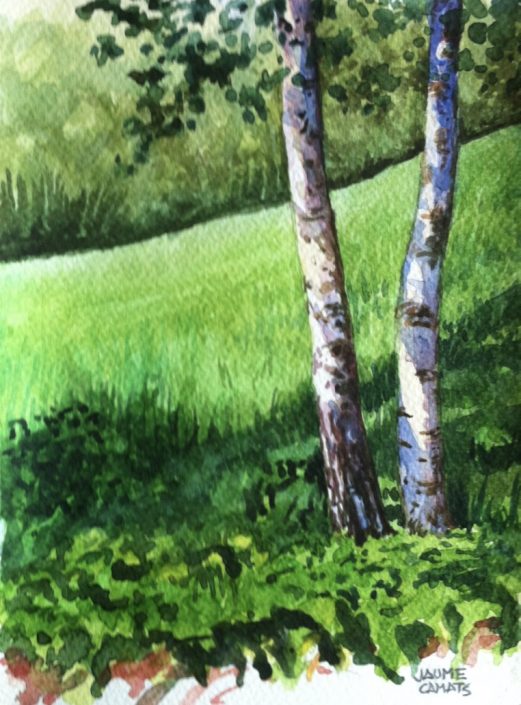 Aquarel·la sobre paper (19x14). Propietat de Josep Mª Gibert.