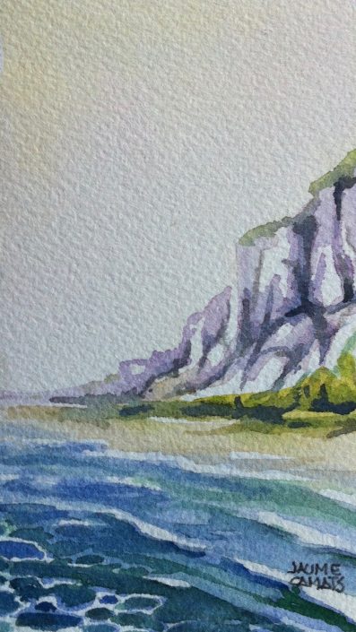 Aquarel·la sobre paper (12,5 x7,5). Propietat dels Srs. Olloqui - Ruiz.
