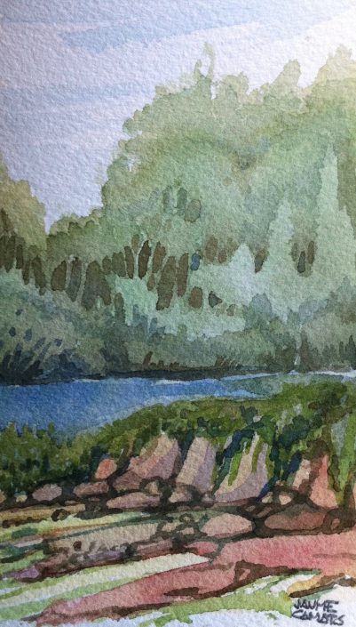 Aquarel·la sobre paper (12,5 x7,5). Propietat de Isidro Amoedo.