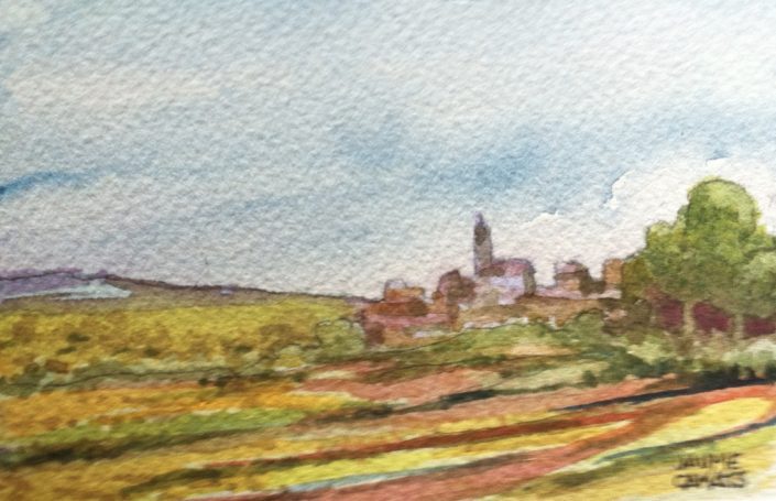 Aquarel·la sobre paper (7x10). Propietat de Juan Carlos Lucea.