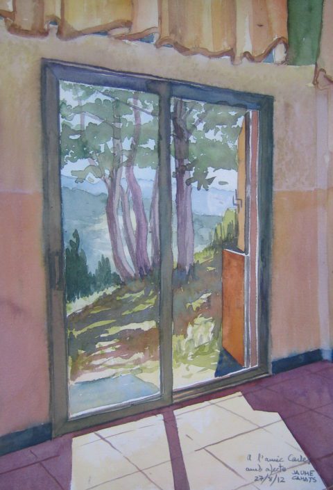 Aquarel·la sobre paper (xxxx). Propietat de Carles Álvarez Marfany, Conseller de Sanitat del Govern d'Andorra.