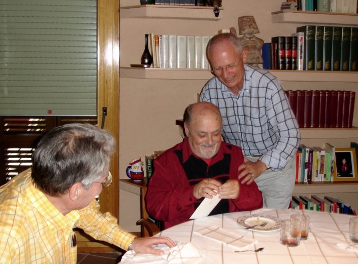 Amb el Martí i en Miquel a casa d'en Lluís.