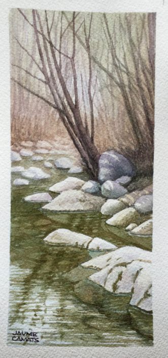 Aquarel·la sobre paper (20x10). Propietat de familia Camats-Malet.