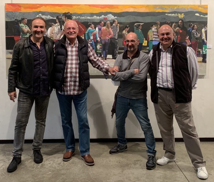 A la exposició Komorebi de Miguel Olivares a la sala La Galería de Sant Cugat.