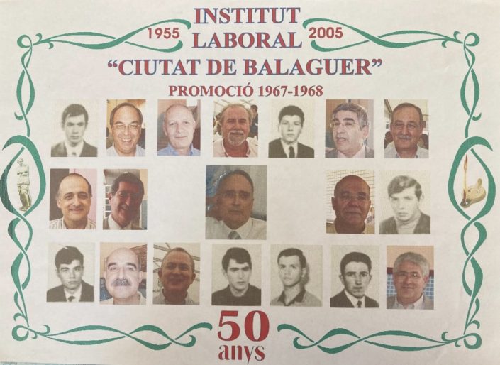 Orla feta amb motiu dels 50 anys del IES Ciutat de Balaguer.
